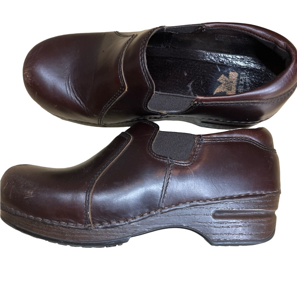 Dansko Women’s EU 36 US 5.5-6 Brown Leather Clogs XP Professional Casual Shoes - Picture 4 of 11